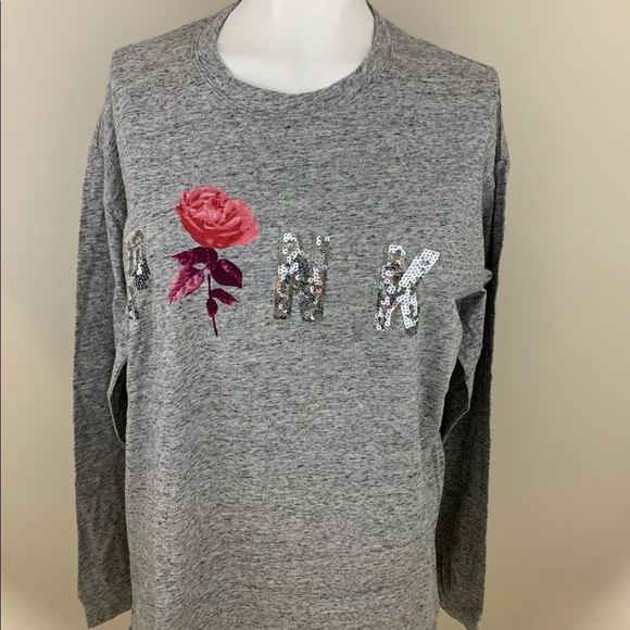 PINK Victoria's Secret Tops - Victorias Secret Pink Bling Sequin Flower shirt